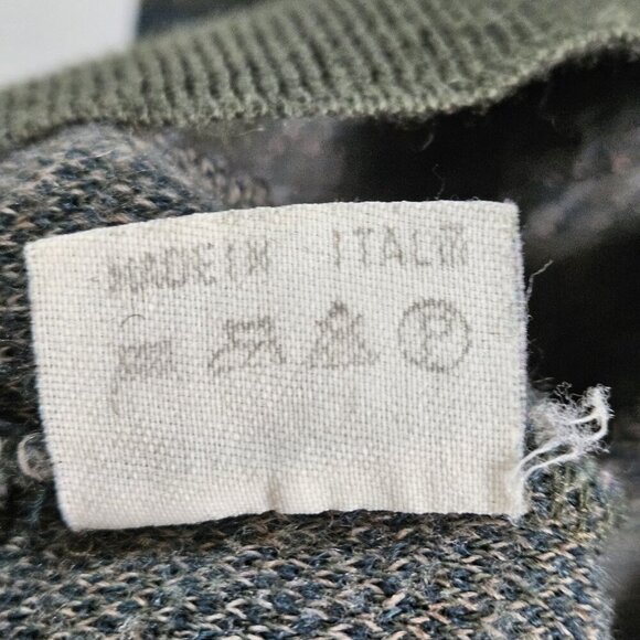 Giannini Polo Sweater Men 52/L Multi LS Buttons Collar Tribal Aztec Geo Vintage - Picture 12 of 15